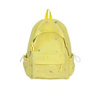 Dasbsug Lo zaino ricamato stella con il nylon resistente dello strappo di rinforzo della cinghia ha organizzato i compartimenti per la borsa di nylon dei, Giallo, L