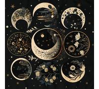 Dasbsug Luna Fiore Modello Astrologia Tovaglia Tarocchi Divinazioni Tovaglia Altari Panno Gioco Da Tavolo Accessorio Carta Tovaglia Decorazione Della Parete