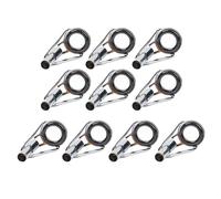 Dasbsug Occhielli per canna da pesca foderati in ceramica Guida alla costruzione Anelli in ceramica in acciaio inossidabile per una migliore gestione della lenza Sport all'aperto Pesca