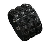 Dasbsug Pelle punk con borchie quadrate design regolabile per gli amori comodo uso quotidiano casual, Misura unica, come descritto