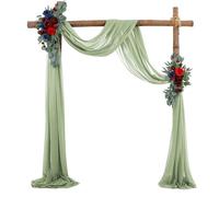Dasbsug Rusts Perle Chiffon Tenda Arco di Nozze Drappeggio Lussuoso Arco di Nozze Drappeggio Per La Decorazione Della Ricezione Decorazioni Gratuite