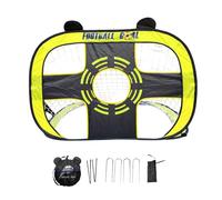 Dasbsug Set di allenamento da calcio portatile: 5 zone di pratica, telaio in metallo a molla e tessuto resistente alle intemperie per allenamento di tutte le età, porta da calcio trasportabile per