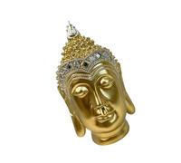 Dasbsug Statua decorativa a forma di testa di Buddha, sculture da tavolo, centrotavola, statue a testa di Buddha per meditazioni