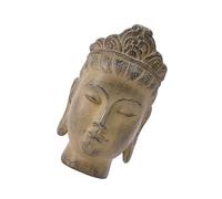 Dasbsug Statua della testa di Buddha pacifica Resine di rilassamento spirituale statua testa buddista scultura figurina per interni decorazione spazio buddismo regalo