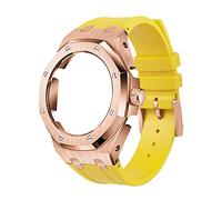 DASEB Il guscio in metallo in acciaio inossidabile con cinturino in gomma di quarta generazione è adatto per la modifica GA2100/GA2110 con strumenti, Misura unica, Agata