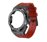 DASEB Lunetta in metallo di quarta generazione+cinturino in gomma fluoro, adatto per GA2100/GA-2110 Parti di ricambio per uomo/donna GA2100/GA-2110 Aggiornamento retrofit, Misura unica, Agata