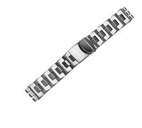 DASEB Per la catena di orologi convessa concava con convessa concava con concava con core massiccio di campione Ycs Yas Ygs Iron Men and Women Steel Watchband(G20 Silver,21mm)
