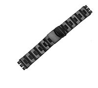 DASEB Per la catena di orologi convessa concava con convessa concava con concava con core massiccio di campione Ycs Yas Ygs Iron Men and Women Steel Watchband(G20 Black,17mm)