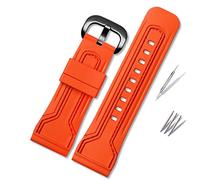 DASEB Per sette il cinturino del venerdì P3C/02 Q1 M1/M2 2 Filla in gomma impermeabile da 8 mm per uomini Accessori per la banda di guardia Braccialette 28mm(Orange orange black)