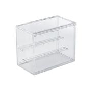 Dasellfa Vetrina Espositiva in Acrilico Trasparente con Porta | Display per Collezionismo, Modellini, Figure d'Azione | Design Impilabile, Antipolvere, Montaggio Rapido(30*17.9*24.6)