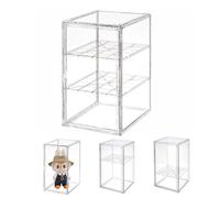 Dasellfa Vetrina Espositiva Teca Plexiglass Espositore Vetrinetta Per Collezionismo Modellini Acrilico Trasparente Con Porta Conservazione Dei Giocattoli Figure D'Azione Collezione (50*37*29.5cm-2)