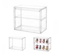Dasellfa Vetrina Espositiva Teca Plexiglass Espositore Vetrinetta Per Collezionismo Modellini Acrilico Trasparente Con Porta Per Conservazione Dei Giocattoli Figure D'Azione Collezione (27*13*22)