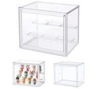 Dasellfa Vetrina Espositiva Teca Plexiglass Espositore Vetrinetta Per Collezionismo Modellini Acrilico Trasparente Con Porta Conservazione Dei Giocattoli Figure D'Azione Collezione (27*18*22)