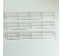 Dasellfa Vetrina vetrina in acrilico, vetrina da collezione con porta, per minifigure, statuette piccole, personaggi d'azione, giocattoli, modellini, figure da collezione (35,6 x 4,8 x 0,7 x 3)