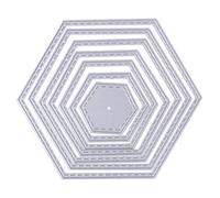 Dasertoe 7 Pz/Set Esagono Stampo Decoupage Matrici di Taglio Stencil Fai da te Scrapbooking Modello di Carte di Carta Fustelle Accessori