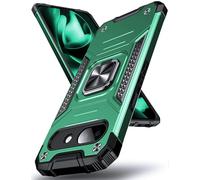 DASFOND Armor Custodia per Google Pixel 10A Case 5G Militare Antiurto [Upgrade 2.0] 360° Metal Ring Holder Holder Schutzhülle [für Handyhalterung Auto Magnet], Verde scuro