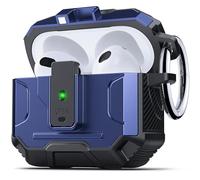 DASFOND Custodia Armor per Airpods 3 - Custodia protettiva integrale resistente agli urti con clip di blocco sicura compatibile con la custodia per Apple AirPods di 3a generazione, Blu