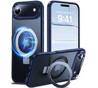 DASFOND Custodia Supporto Magnetico iPhone Air, Aggiornato [All-in-1] [Supporto per Anello invisibile] MagSafe compatibile Cover Trasparente Opaca Custodia Ultra Sottile Antiurto Militare, Blu