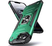 DASFOND Progettata per Custodia per iPhone 16e, Custodia Protettiva per Telefono di Livello Militare con cavalletto potenziato [Supporto Magnetico] per iPhone 16e,Verde Scuro