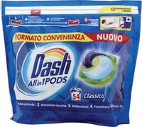 Dash 159103 Detersivo Liquido Pods, Classico, 54 Pezzi