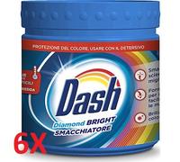 6 PZ DASH DIAMOND BRIGHT SMACCHIATORE IN POLVERE PER CAPI BIANCHI 500GR
