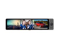 Dash Cam a Specchio, Telecamera per Specchietto Retrovisore WiFi 5Ghz, Telecamera a 3 Canali per Cabina Anteriore, Visione Notturna HD con Tre Obiettivi, Monitoraggio del