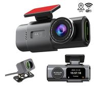 Dash cam anticorrosione doppio obiettivo per auto 4K auto DVD 1080P GPS WIFI ner