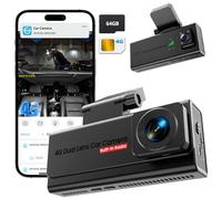Dash Cam Auto 4G LTE con SIM, Doppia Telecamera per Auto Atti Vandalici, Parcheggio 24/7, Allerte Istantanei, Live-Video & Audio Bidirezionale, GPS, Cloud & SD, Anti-Furto per Flotte & Famiglie