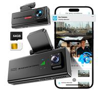 Dash Cam Auto 4G LTE Dashcam Auto senza WiFi Telecamera per Auto con SIM App