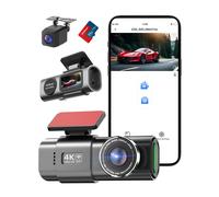 Dash Cam Auto Anteriore e Posteriore 4K UHD 1080P Con Scheda SD 64G WiFi Dual