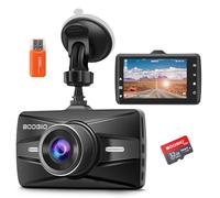 Dash Cam Auto con 32G SD, BOOGIIO 1080P FHD Dash Cam Schermo IPS da 3 Pollici Grandangolo 170° Dashcam con WDR, G-Sensor, Monitoraggio del Parcheggio, Registrazione in Loop, Rilevamento del Movimento