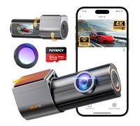 Dash Cam Auto, Dashcam Anteriore 4K con Filtro CPL, Telecamera per Auto WiFi con APP Grandangolo 170°, Sensore G, Sorveglianza Parcheggio 24H, Visione Notturna,Registrazione in Loop,Scheda SD da 64 GB