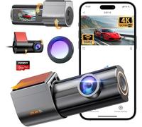 Dash Cam Auto, Doppia Dash Cam 4K+1080P con Filtro CPL, Dashcam con WiFi, Telecamera da Auto 170° Grandangolo,Scheda SD 64GB,G-Sensor,Monitoraggio Parcheggio 24H,Visione Notturna,Registrazione in Loop