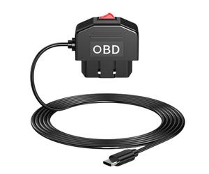 Dash Cam Charge Cable, Car Camera Charger Cord, Two Mode Hardwire Kit, Interactive Compact Low Profile Design, Continuous and Energy Mode for Control Cameras in Cars, Suvs, & Trucks 137.8 Inches