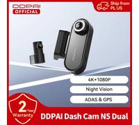 Dash Cam DDPAI N5 con Doppia Telecamera Anteriore e Posteriore, Risoluzione Ultra HD 4K, NightVIS, ADAS, GPS e Registrazione Automatica