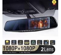 Dash cam fotocamera auto specchietto retrovisore doppia lente 1080P DVR auto 4.3