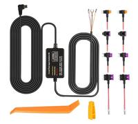 Dash Cam Hardwire Kit 3 Lead Acc Hardwire Kit USB Type C Converting 12V-24V to 5V with Four Sizes of Fuses 24H Parking Monitor Low Voltage Protection for Dashcam GPS Radar Detectors (MICRO Elbow)