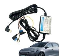 Dash Cam Hardwire Kit-Cavo step-down a tre core | Type-C 12V/24V a 5V 3A Converter | Adattatore di alimentazione per auto per registrazione video time-lapse | Alimentazione continua per le telecamere