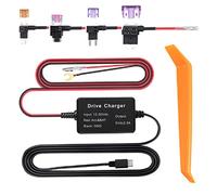 Dash Cam Hardwire Kit, Mini USB Hard Wire Kit per Dashcam, 12-30V a 5V Car Dash Camera Hardwiring Kit con Fusibile per Navigatore GPS (TIPO C)
