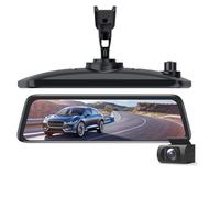 Dash Cam Mirror Dash Cam 1080P Telecamera per Specchietto Retrovisore Visione Notturna Touch Completamente Laminato Camma E Posteriore Telecamera Retromarcia Dashcam