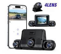 Dash Cam per auto 4 canali Black Box Videoregistratore DVR per auto Videocamera di guida WiFi FHD 1080P Visione notturna IR anteriore sinistra destra posteriore