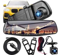 Dash cam per specchietto retrovisore Full HD con telecamera per la retromarcia