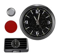 Dash Clock - Flexible Stick On Luminous Waterproof Quartz - 4x4cm Car Vent Dashboard Clock - For Travel Driving Commuting Touring Men Women Drivers Truck RV SUV Motorcycle Boat
