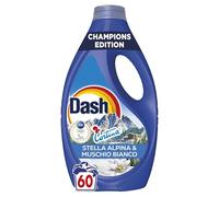 Dash Detersivo Lavatrice Liquido, 60 Lavaggi, Champions Edition, Cortina, Stella Alpina e Muschio Bianco, Pulito e Freschezza in 1 solo lavaggio