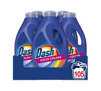 Dash Detersivo Liquido Lavatrice 105 Lavaggi (21x5) Salva Colore Mantiene Vivaci