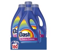 Dash Detersivo Liquido Lavatrice, 160 Lavaggi (4x40), Salva Colore, Brillantezza