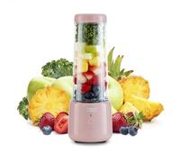 Dash Frullatore per bottiglie USB personale da 473 ml, con coperchio da viaggio e cavo di ricarica, frullato e macchina per succhi, rosa