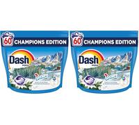 Dash Pods Detersivo In Capsule, 60 Lavaggi, Champions Edition, Cortina, Stella Alpina e Muschio Bianco, Pulito e Freschezza in 1 solo lavaggio (Confezione da 2)