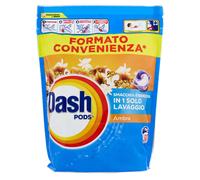 DASH PODS DETERSIVO LAVATRICE AMBRA 50PZ CAPSULE PER BUCATO