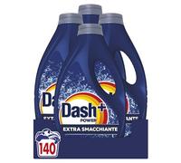 Dash Power Detersivo Liquido Lavatrice, 140 Lavaggi (4x35), Extra Smacchiante, Rimuove anche le macchie secche da 7 giorni, per una pulizia impeccabile